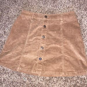 brown suede skirt